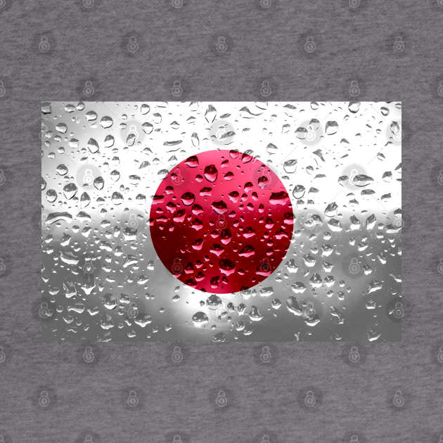 Flag of Japan - Raindrops by DrPen